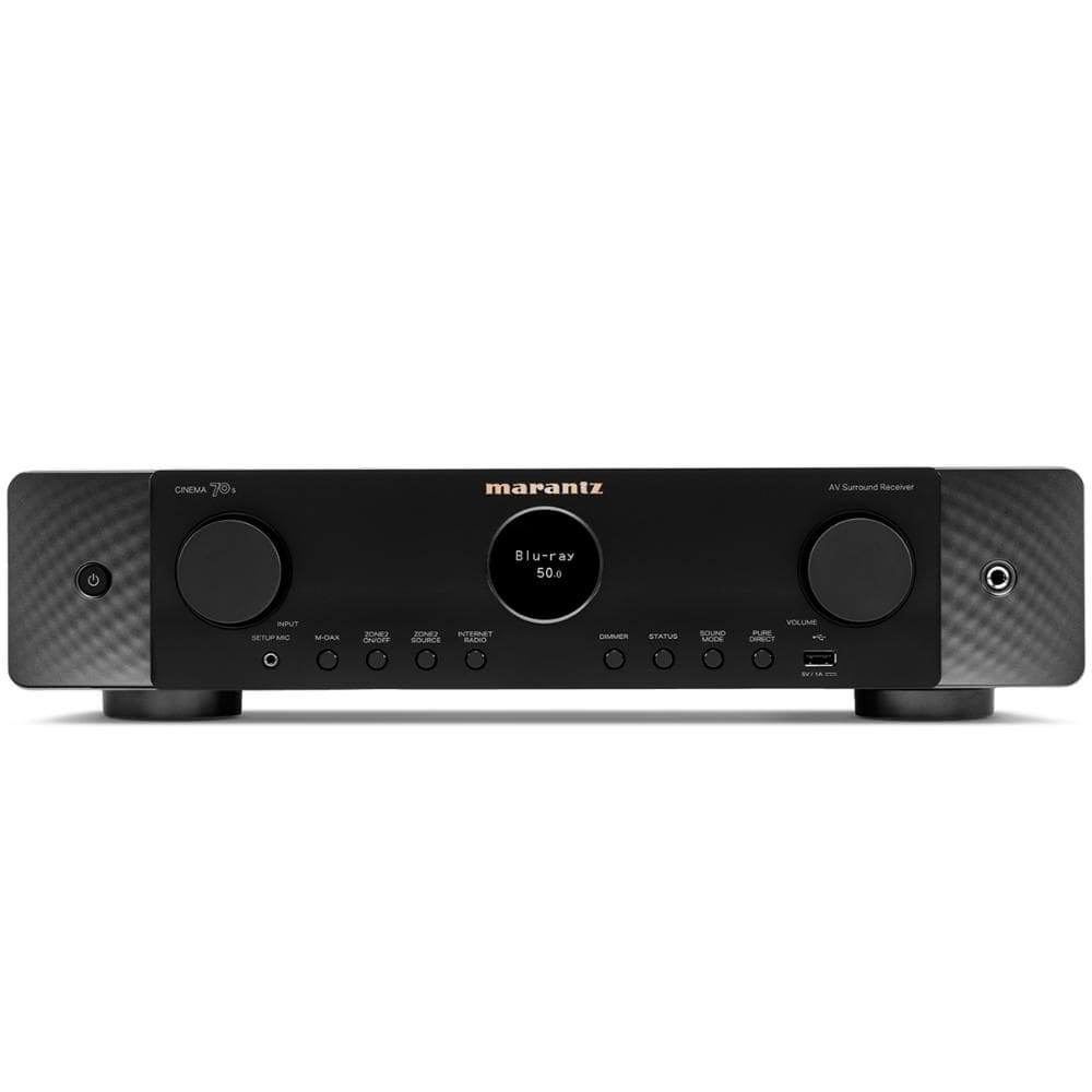 Marantz CINEMA 70 - Receiver com Amplificador de Potência de 7.2 Canais 50W por canal Dolby Atmos, DTS:X, 8K Ultra HD e Streaming Integrado HEOS