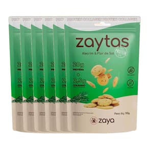 Kit 6X: Biscoito Alecrim Protein Sem Glúten Zaya 50G
