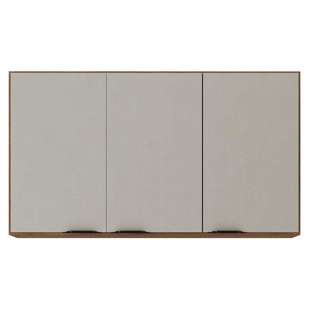 Armário Aéreo Para Cozinha Firenze 3 Portas Amêndola Touch Nude Prime Tx - Demóbile