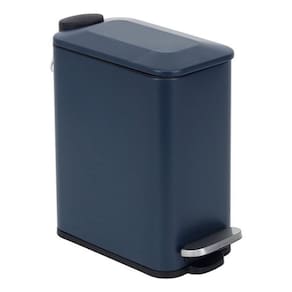 Lixeira Para Banheiro Metal Com Pedal 5L Azul - Aemaxx