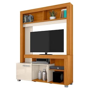 Estante Home Theater Flávia Cinamomo Off White - Madetec