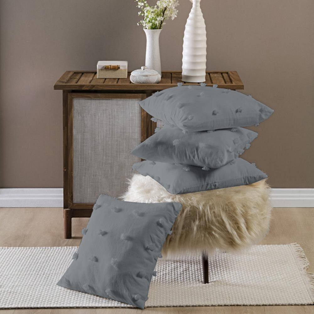 Kit De Capas De Almofadas Pop 45Cm Micropercal 300 Fios Azul