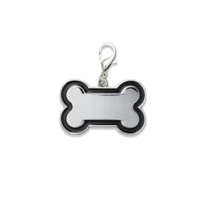 Chaveiro De Identificação Pet Formato De Osso De Luxo
