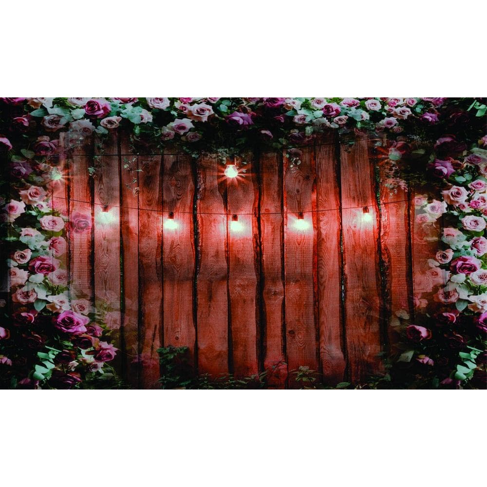 Fundo Fotográfico Em Tecido Madeira Floral 2,60X1,50
