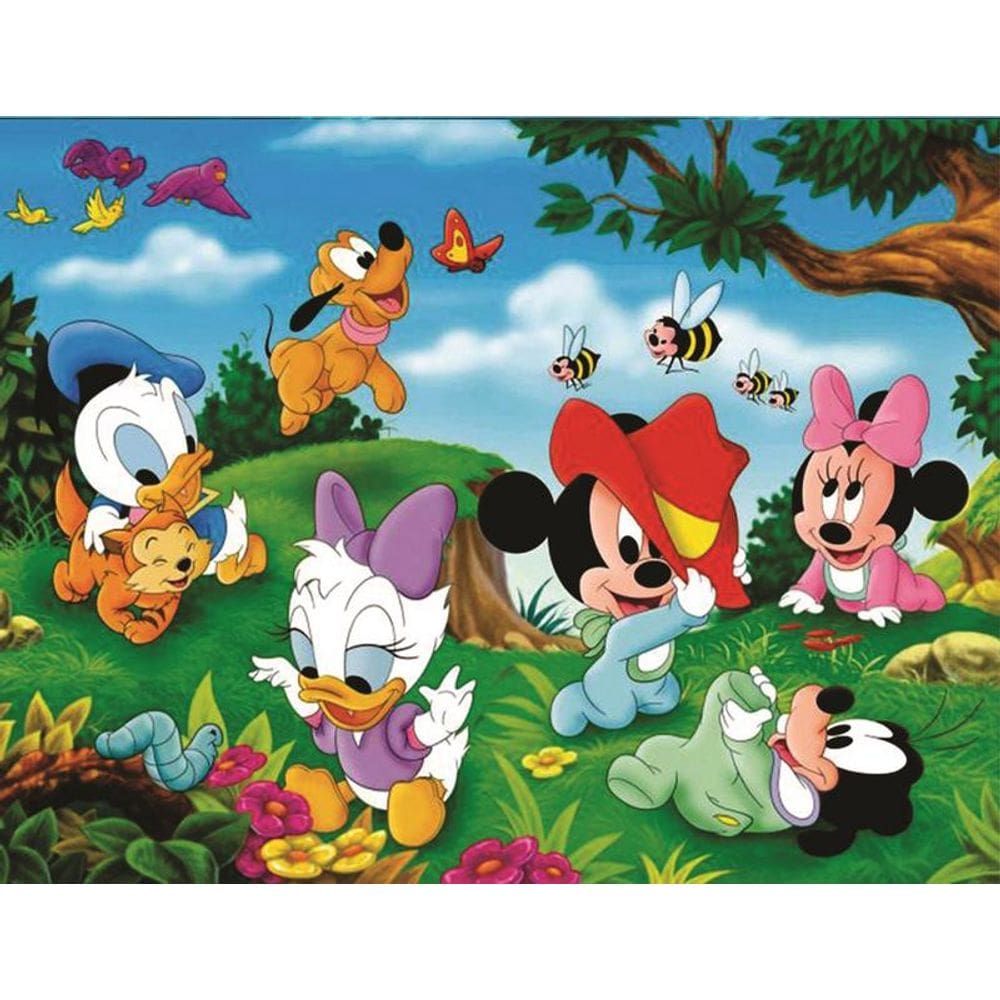 Fundo Fotográfico Em Tecido Mickey Baby 2,20X1,50