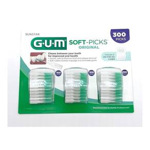 Fio Dental Gum Sunstar Soft Picks Com 300 Unidades