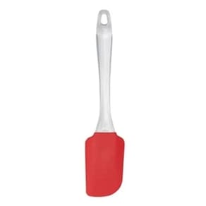 5 Peças Espátula Silicone Cabo Acrílico P/ Massas - Vermelho