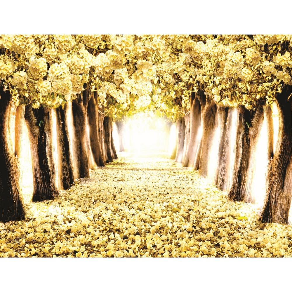 Fundo Fotográfico Em Tecido Cerejeras Amarela 2,80X1,50