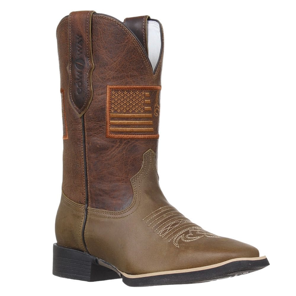 Bota Masculina Bico Quadrado Tabaco e Terra Cow Way 36870
