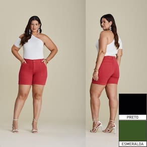 Bermuda sarja moletom modeladora Cris Jeans