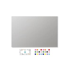 Painel 40X60 Para Fotos, Recados, Notas + 48 Imãs - Cinza