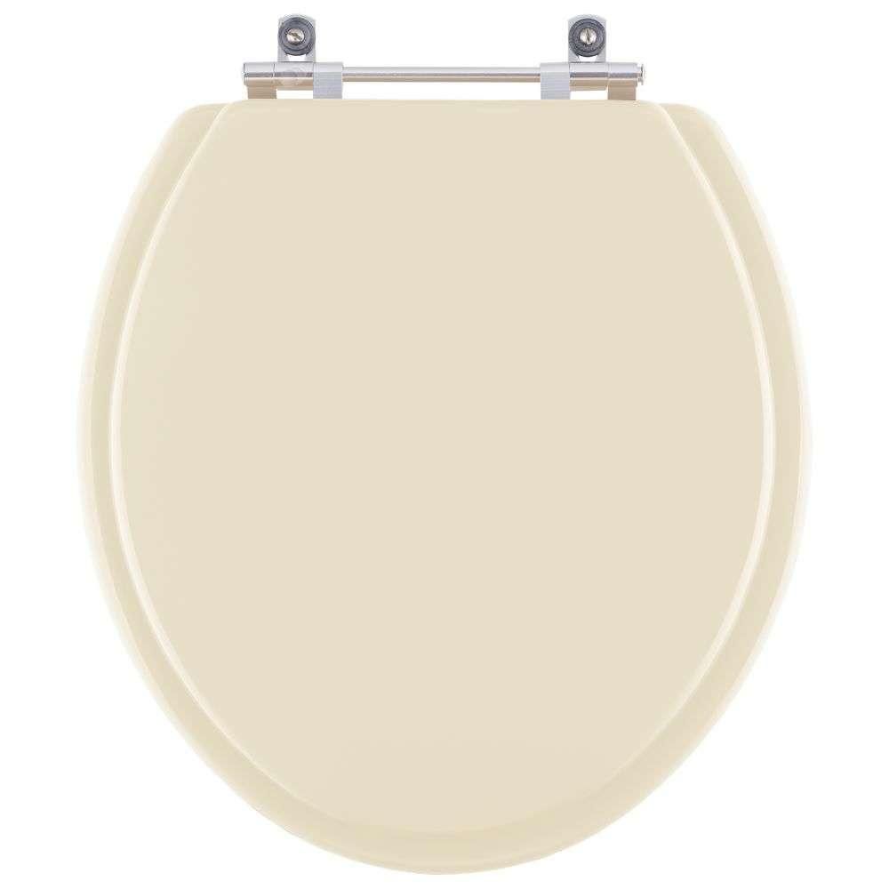 Assento Sanitario Poliéster Convencional Oval Marfim para vaso Fiori