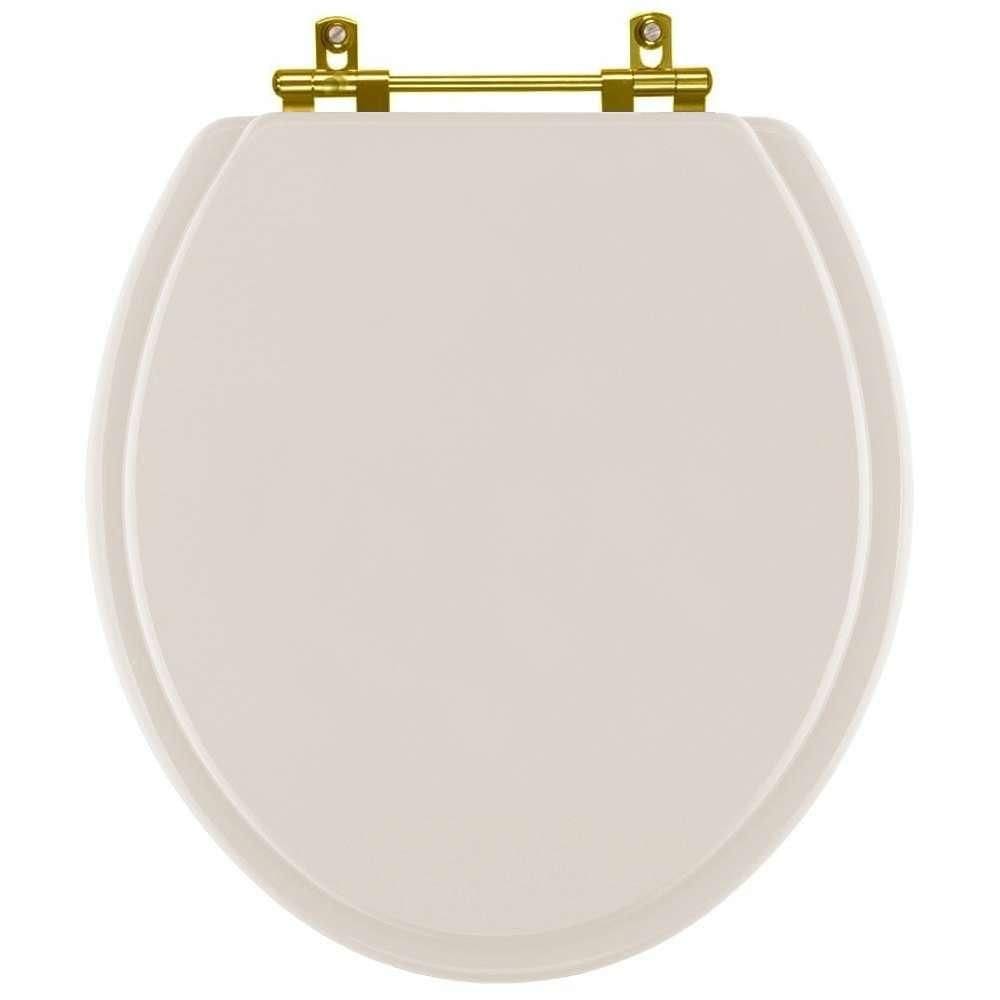 Assento Sanitário Convencional Oval Rosato para vaso Celite com Ferragem Dourada