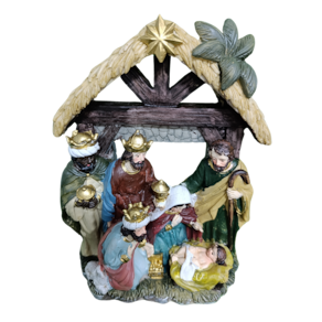 Enfeite Natal Sagrada Familia Em Resina 20,5cm - 60025