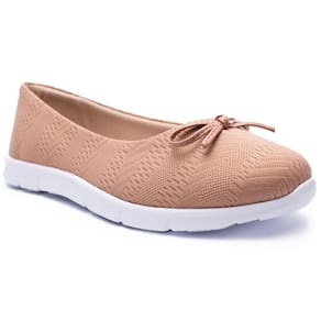 Sapatilha Moleca Laço Flatform Tecido Orion-Nude