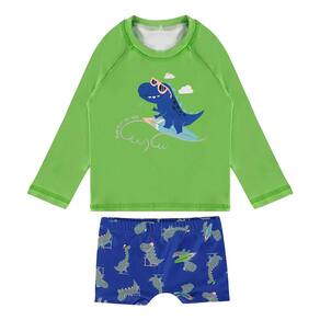 Conjunto Malwee Kids Praia Malha Uv50+ Estampado Dino Ref:1000120539 4/8 Menino