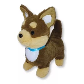 Cachorrinho Pelúcia Marrom C/ Controle Som Latido Playfull