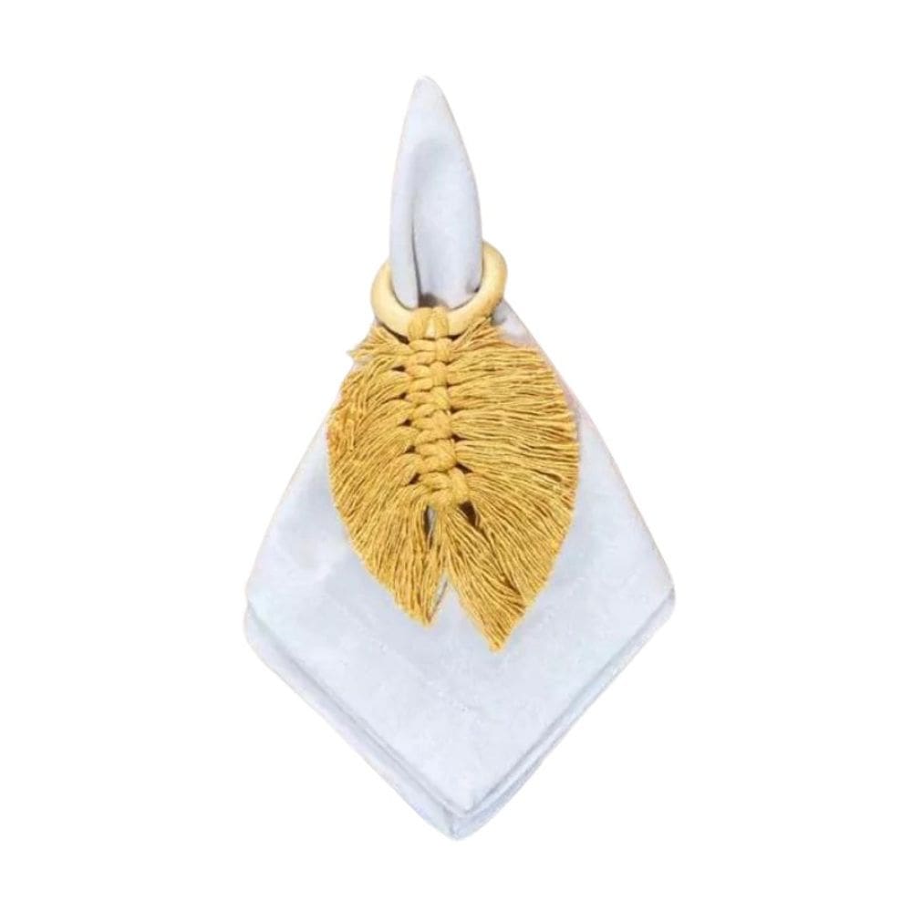 Porta Guardanapo Macrame Floral Laranja