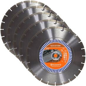 5 Discos Diamantados Husqvarna S50H 350mm Cortadora K760/770 Asfalto Concreto Pedras