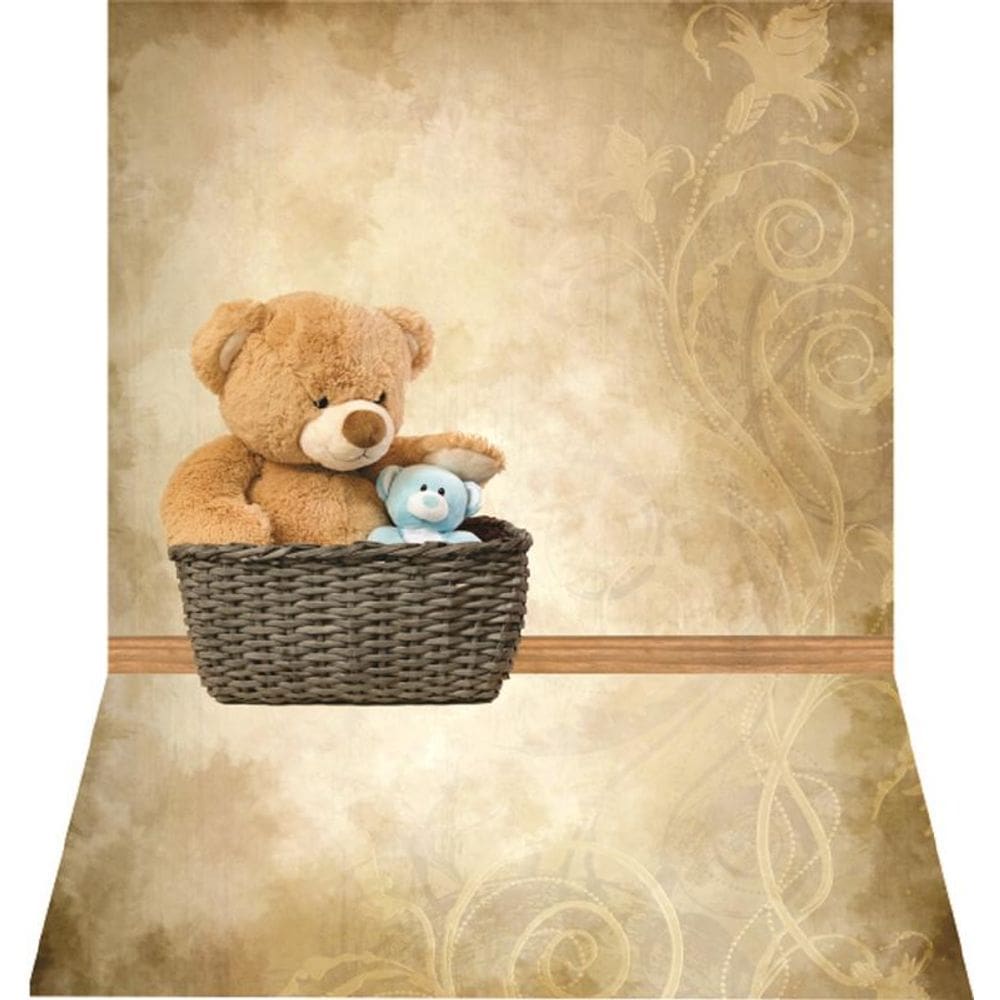 Fundo Fotográfico Em Tecido Newborn Textura Urso 1,50X2,20