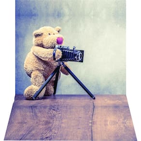 Fundo Fotográfico Newborn Em Tecido Urso Fotógrafo 1,50X2,20