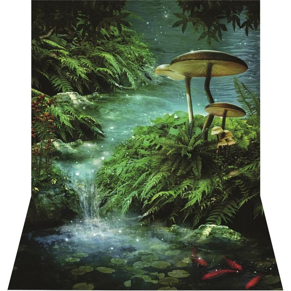 Fundo Fotográfico Em Tecido Newborn Paisagem Lago 1,50X2,250