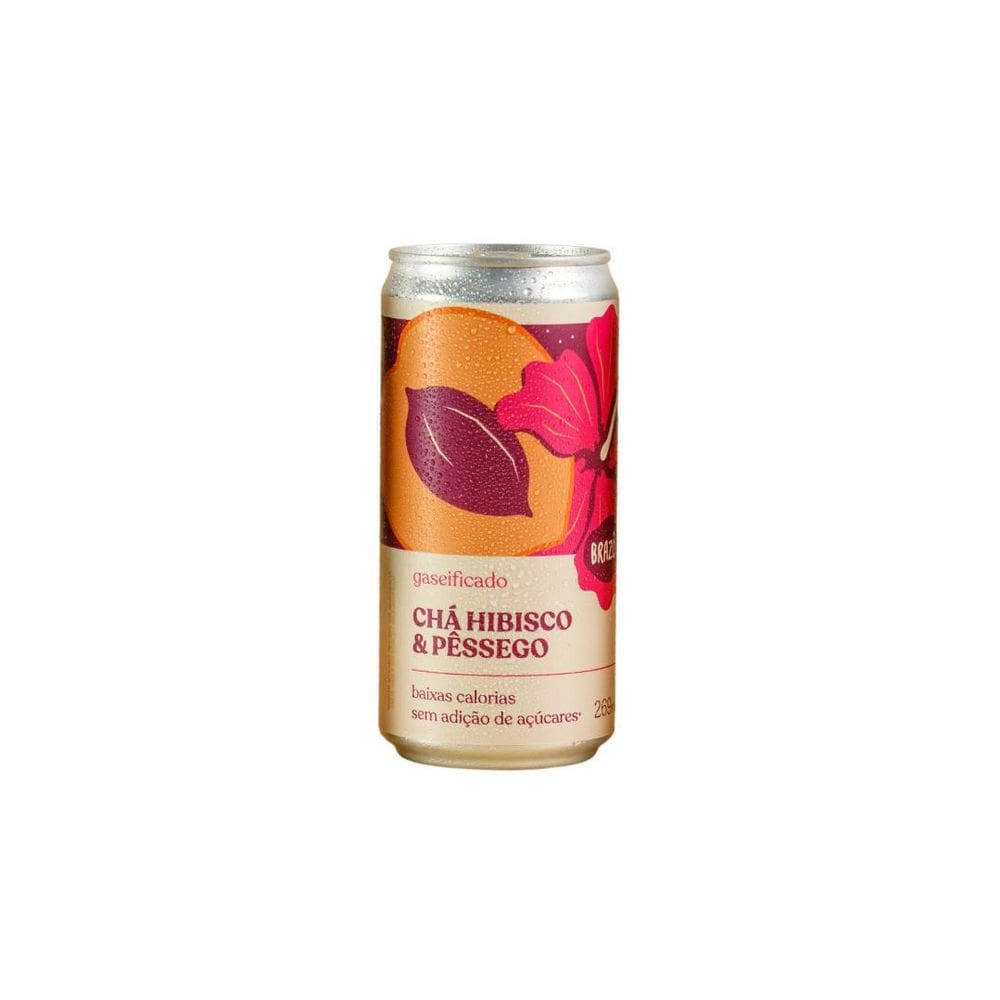 Chá De Hibisco Com Pêssego Gaseificado Brazô 269Ml