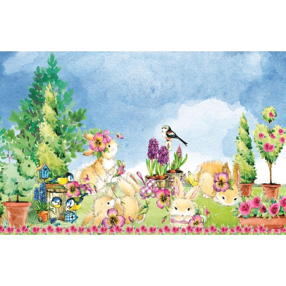 Fundo Fotográfico Em Tecido Jardim Coelhos 2,60X1,50