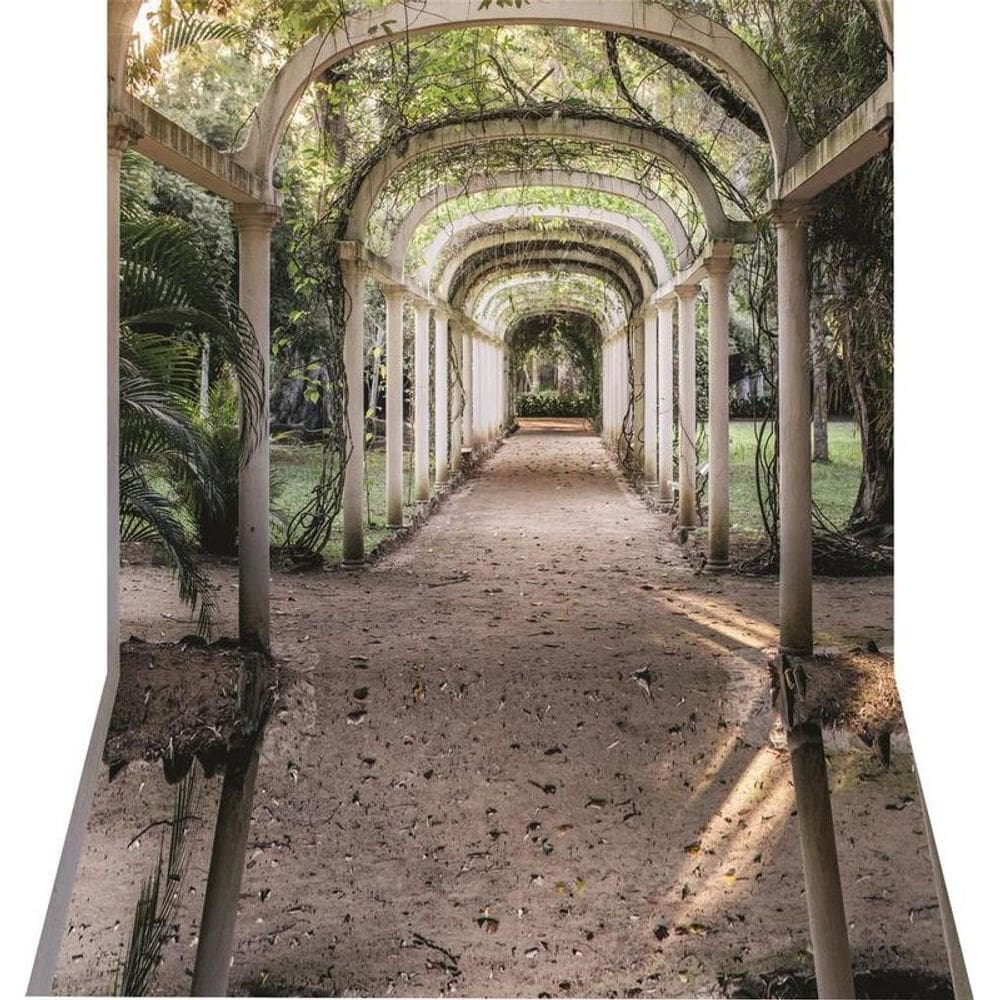 Fundo Fotográfico Em Tecido Newborn Jardin Botanico 1,50X2,50