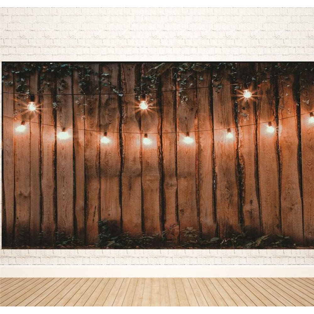 Fundo Fotográfico Em Tecido Madeira Iluminada 2,80X1,50
