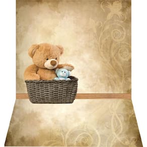 Fundo Fotográfico Em Tecido Newborn Textura Urso 1,50X2,50