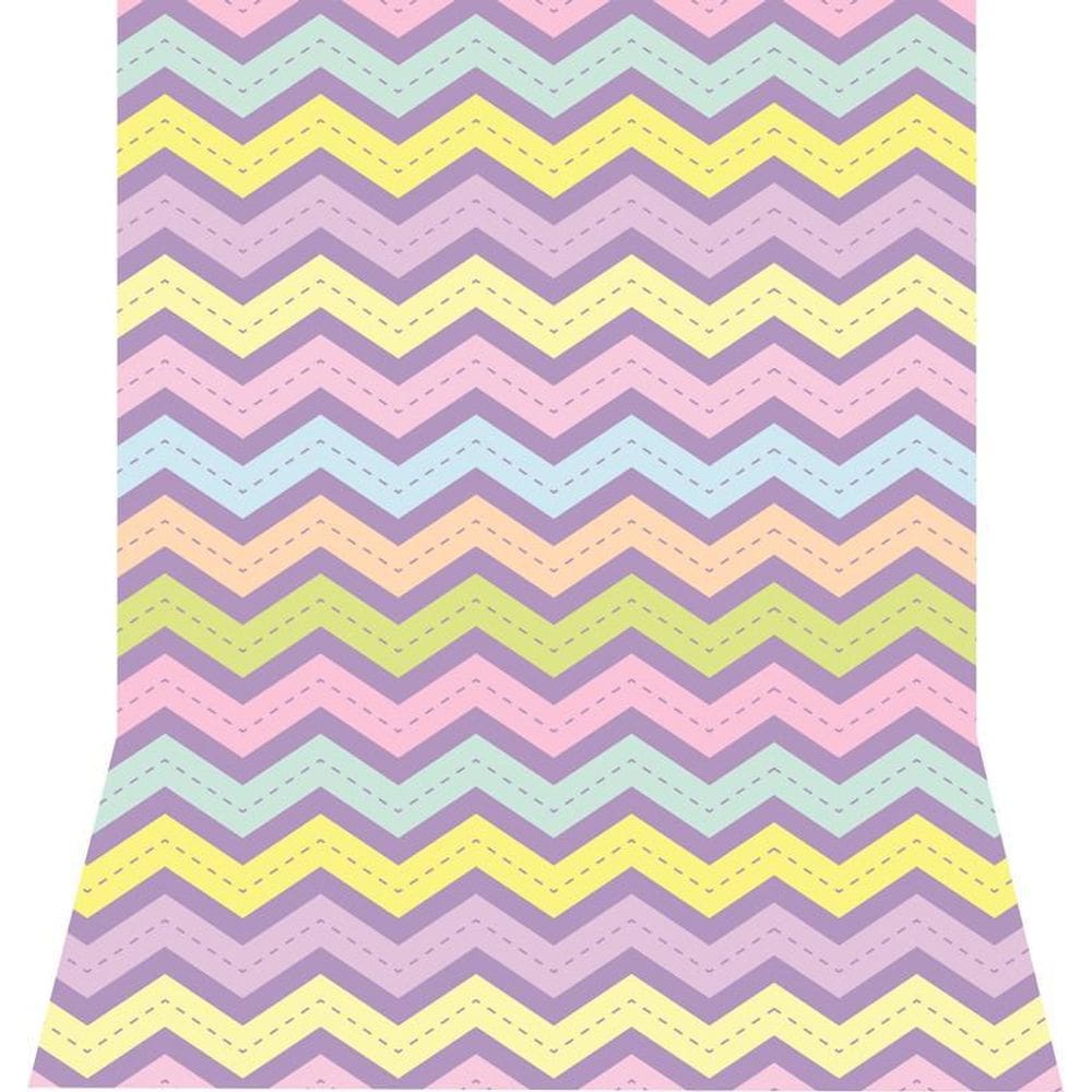 Fundo Fotográfico Newborn Tecido Chevron Colorido 1,50X2,20