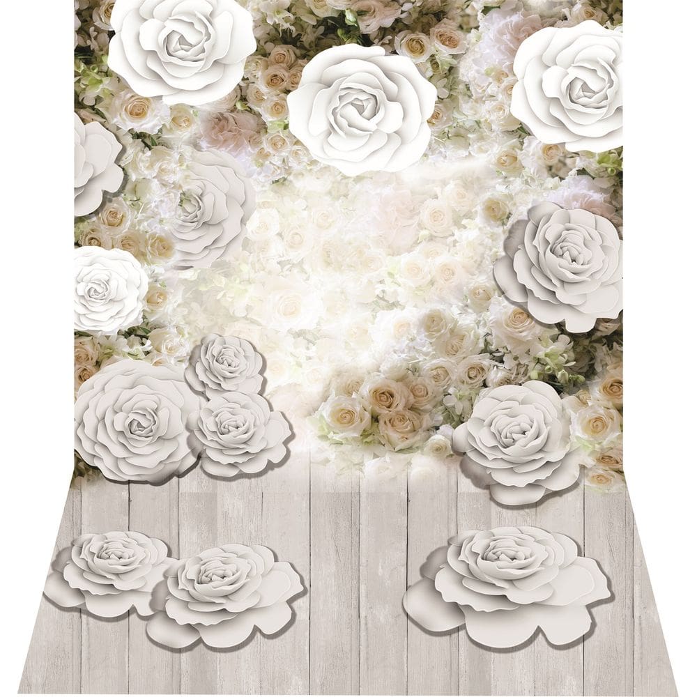 Fundo Fotográfico Newborn Em Tecido   Floral 2,20X1,50