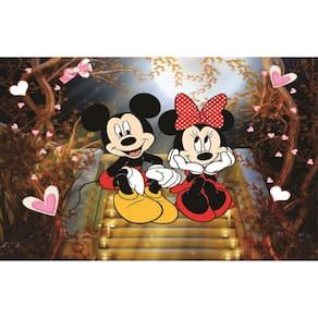 Fundo Fotográfico Em Tecido Mickey E Minnie 2,20 X 1,50