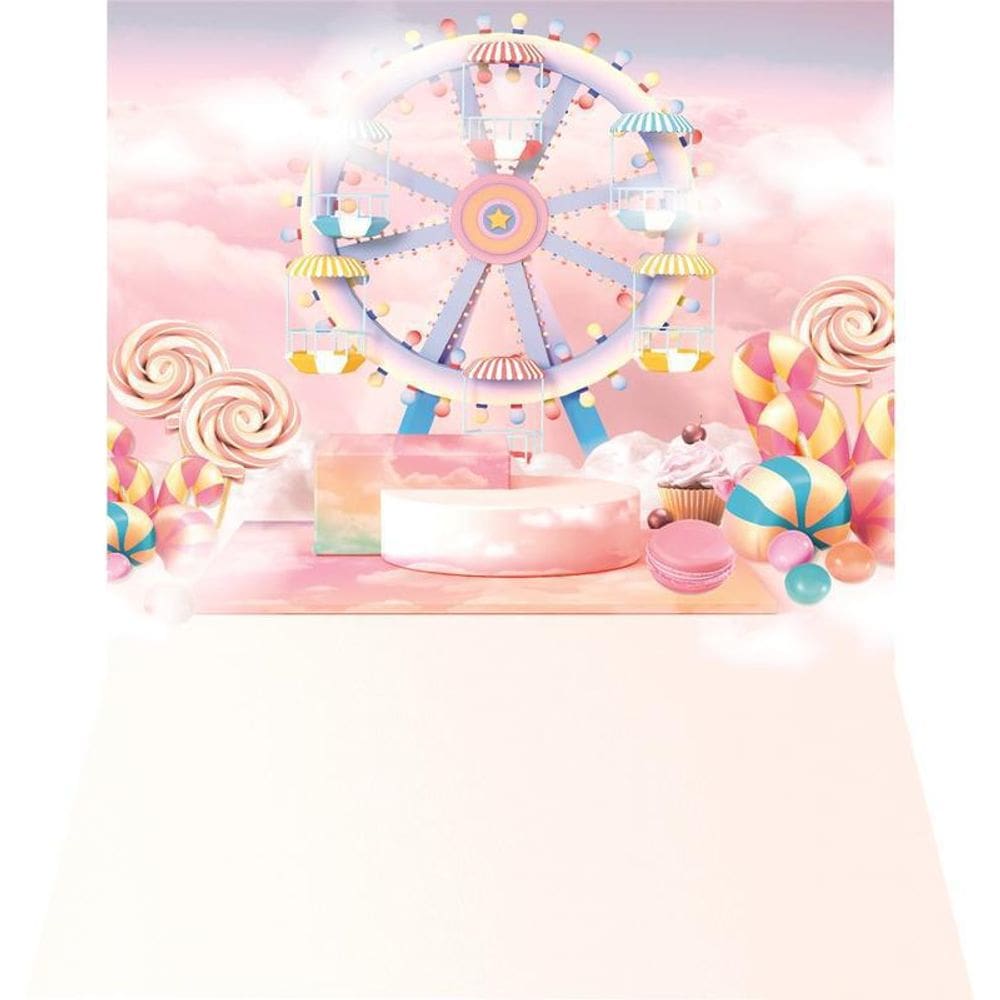 Fundo Fotográfico Newborn Em Tecido Parque De Diversões 2,50