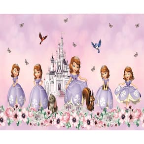 Fundo Fotográfico Em Tecido Princesa Sofia 2,20X1,50.
