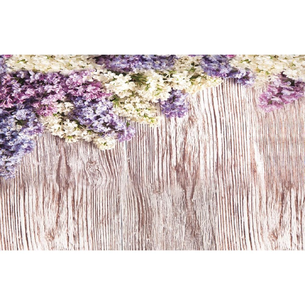 Fundo Fotográfico Em Tecido Floral Na Madeira 2,20X1,50