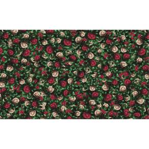 Fundo Fotográfico Em Tecido Flores Rosas Vermelhas 2,60X1,50