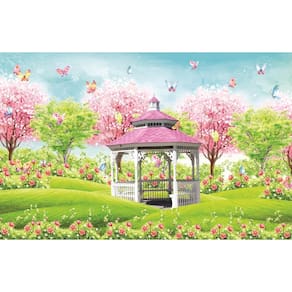Fundo Fotográfico Em Tecido Jardim 2,60 X 1,50