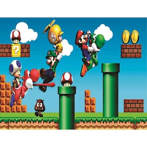 Fundo Fotográfico Em Tecido Super Mario Bross 2,60X1,50