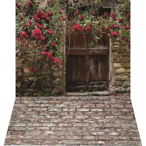 Fundo Fotográfico Newborn Em Tecido Muro De Rosa 1,50X2,50