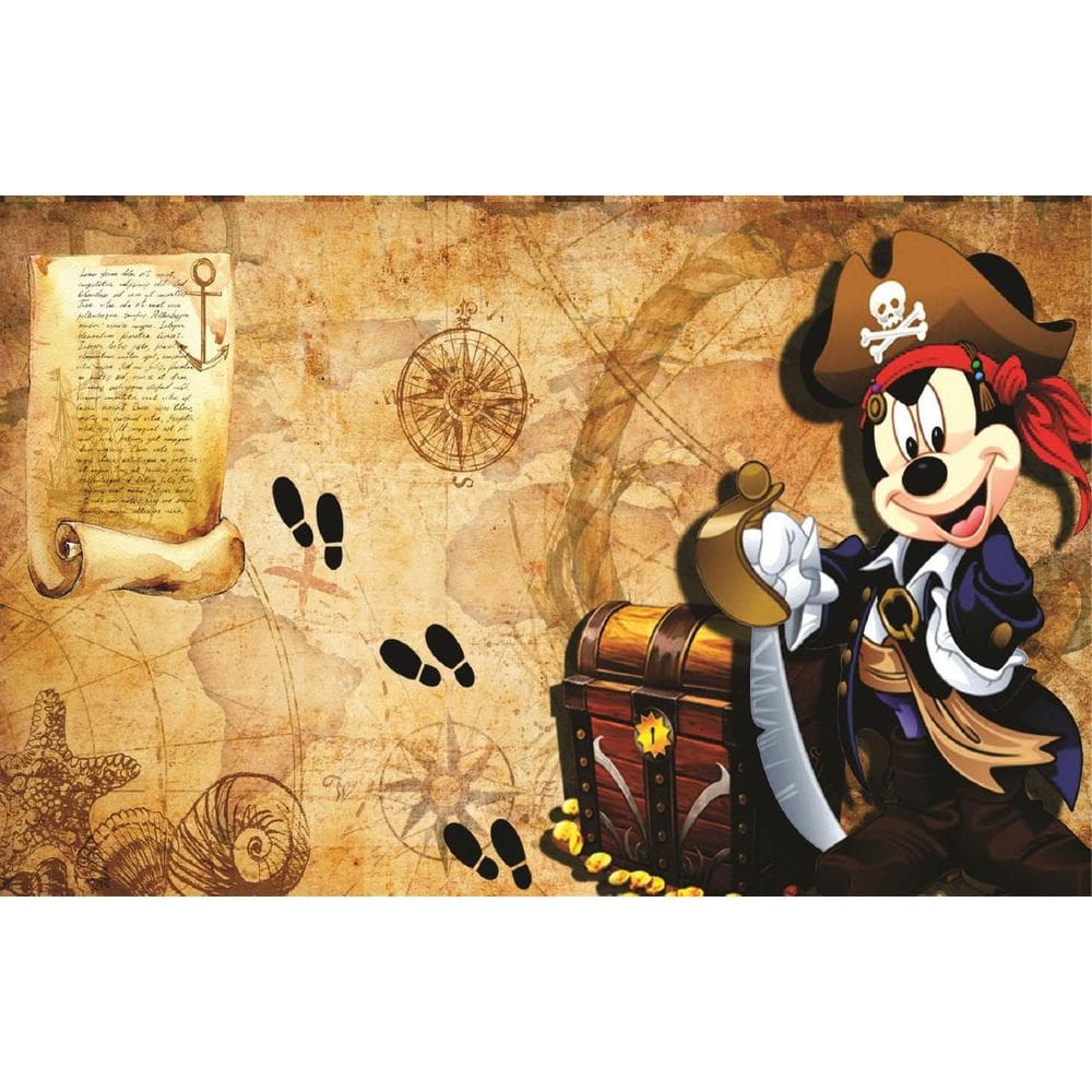 Fundo Fotográfico Em Tecido Mickey Pirata 2,80X1,50