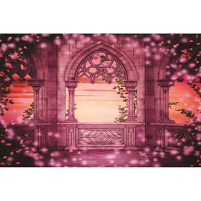 Fundo Fotográfico Castelo Fantasia De Princesa 2,20X1,50