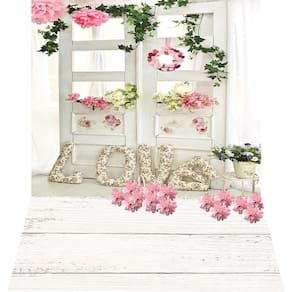 Fundo Fotográfico Em Tecido Newborn Janela Floral 1,50X2,50