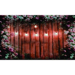 Fundo Fotográfico Em Tecido Madeira Floral 2,60X1,50