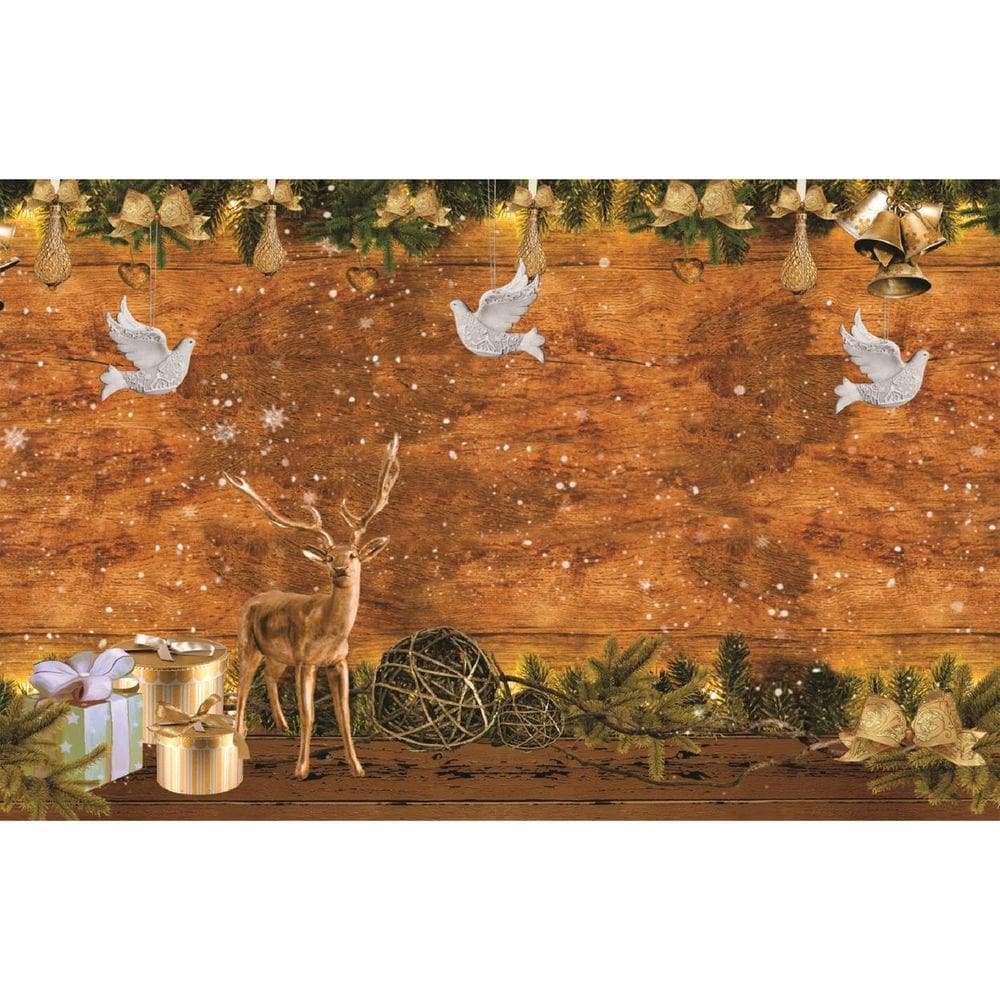 Fundo Fotográfico Em Tecido Natal 2,60X1,50