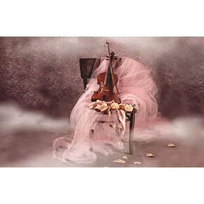 Fundo Fotográfico Em Tecido Violino Bailarina 2,80X1,50