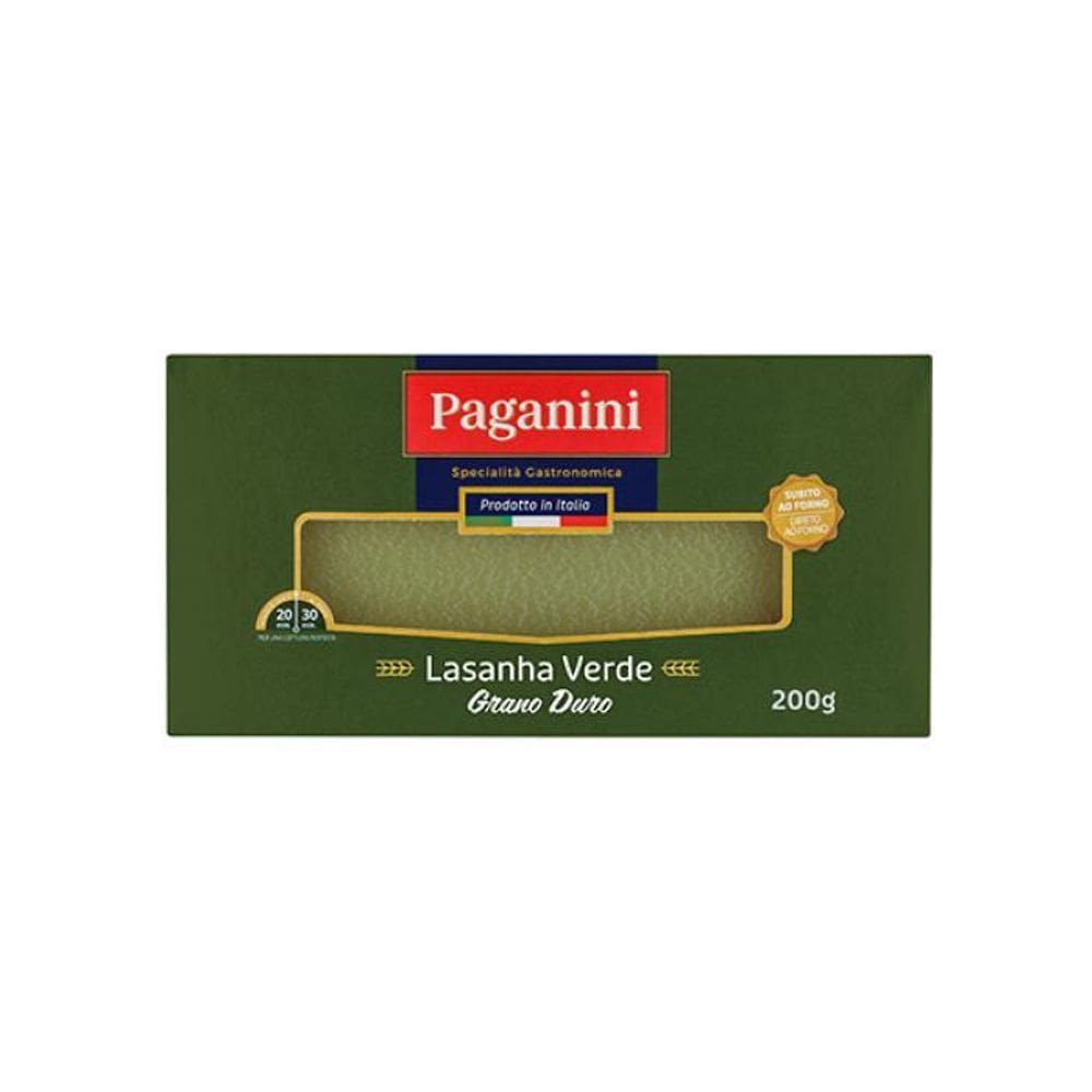 Massa Para Lasanha Verde Paganini 200G