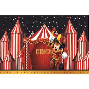 Fundo Fotográfico Em Tecido Circo Mikey 2,20X1,50.