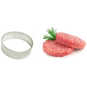 Aro Modelador De Hambúrguer Em Inox 11x3cm - 10 Peças